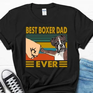 Best Boxer Dad Ever T-shirt - Dog Lover Shirt