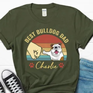 Funny Bulldog Dad T-shirt