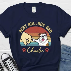 Funny Bulldog Dad T-shirt