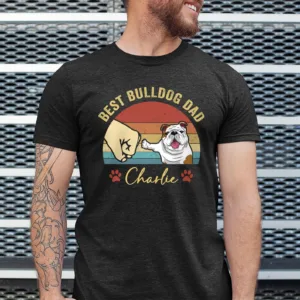 Funny Bulldog Dad T-shirt