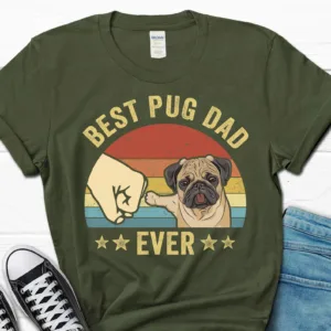 Best Pug Dad Ever Funny T-shirt